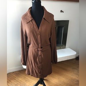 Oak + Fort Dress, Chocolate Brown
